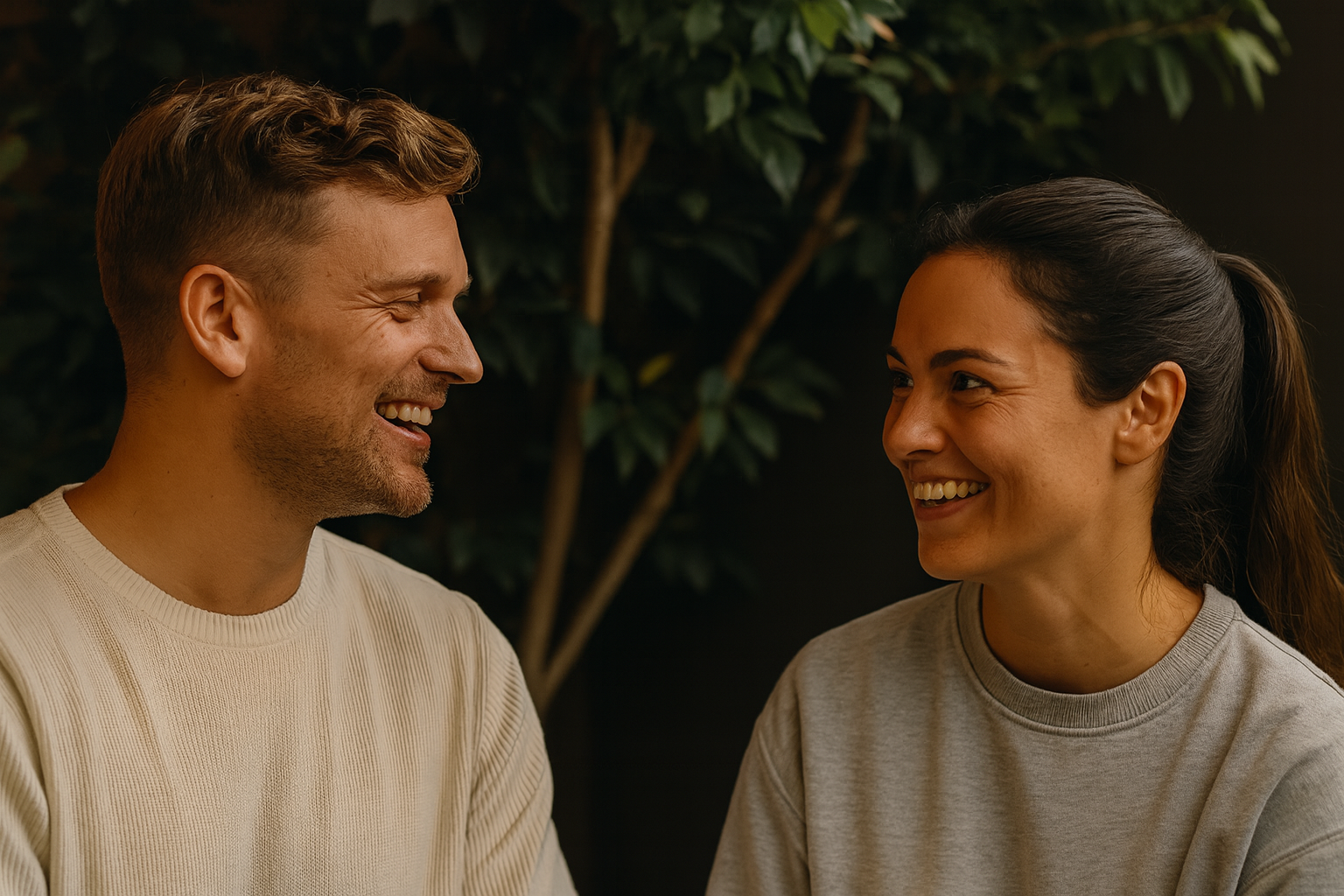 To personer der taler sammen